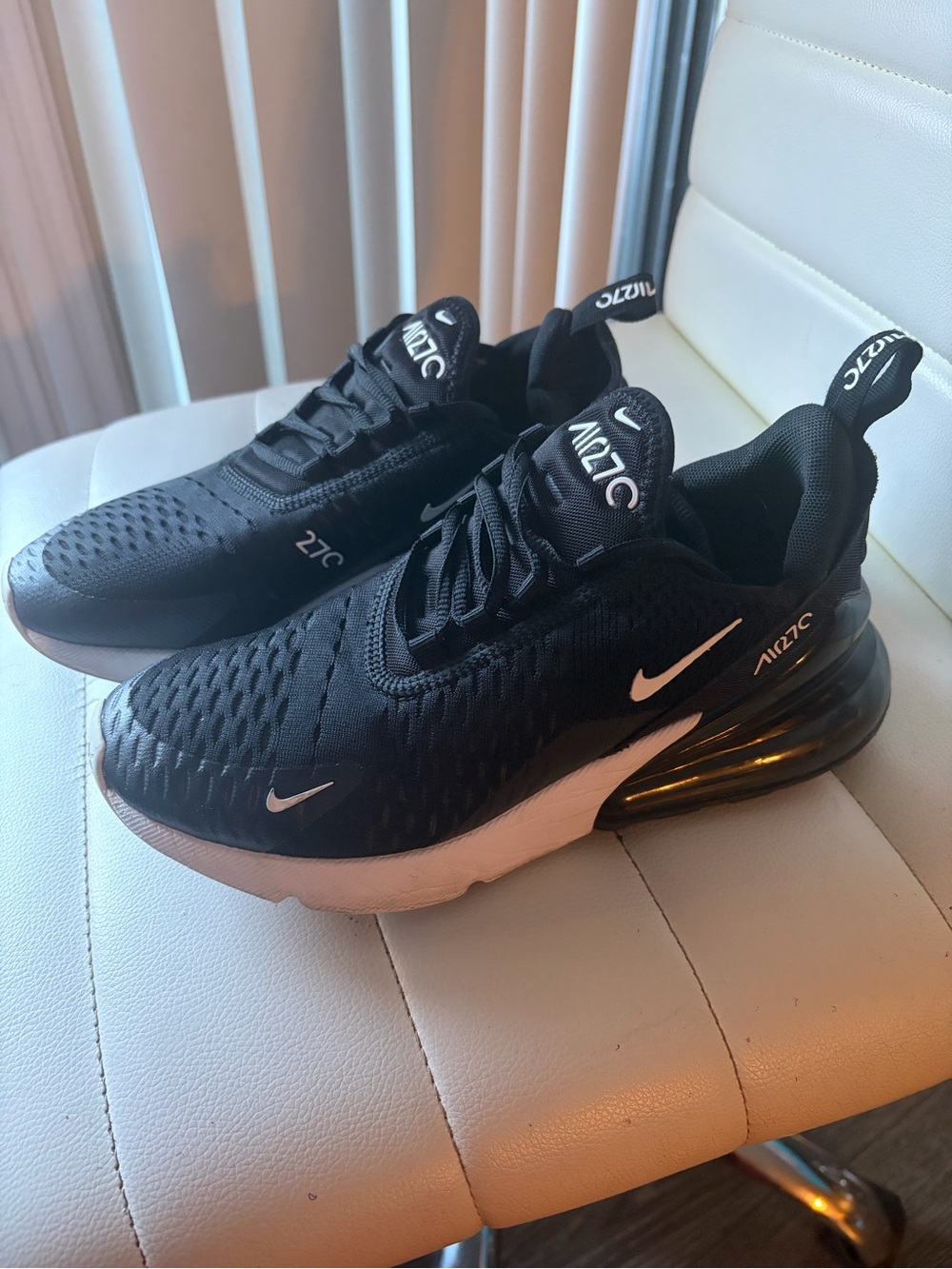 Nike Air Max 270 Men's Black with White Accents Sneakers